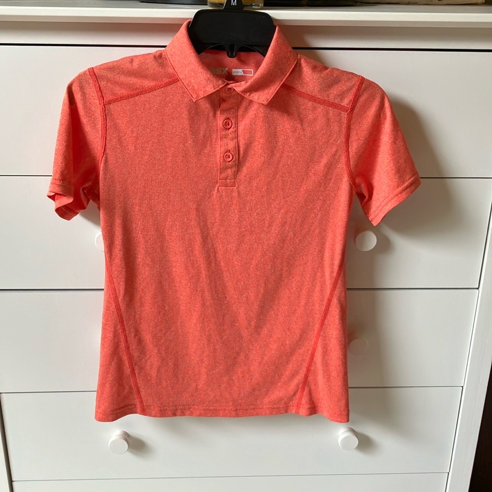 ⛵️ MSX BY MICHAEL STRAHAN YOUTH SIZE MEDIUM (10/12) ORANGE POLO SHIRT